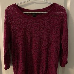 3/4 Sleeve Sheer Top